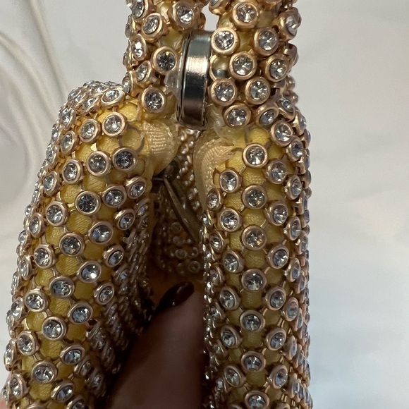 vintage vibe triangle rhinestone evening handbag clutch NWOT - Picture 3 of 5